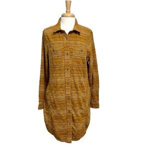 prAna Utility Craftsman Shirt Dress Long Sleeve Gorpcore Cotton Brown size XL